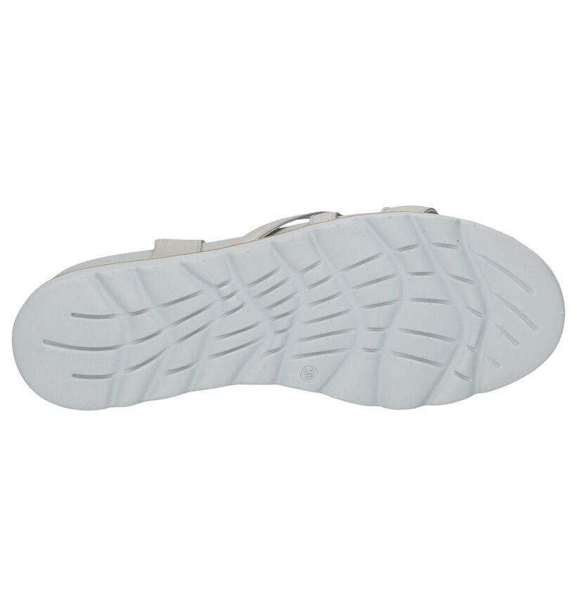 Lichtgrijze Sandalen met Sleehak Tamaris in leer (214375)
