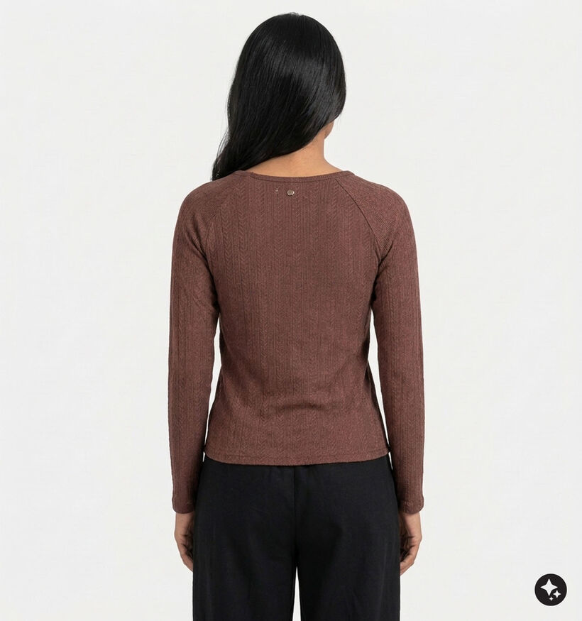 Deeluxe Original Taiffy Bruine T-shirt met Lange Mouwen voor dames (384151)