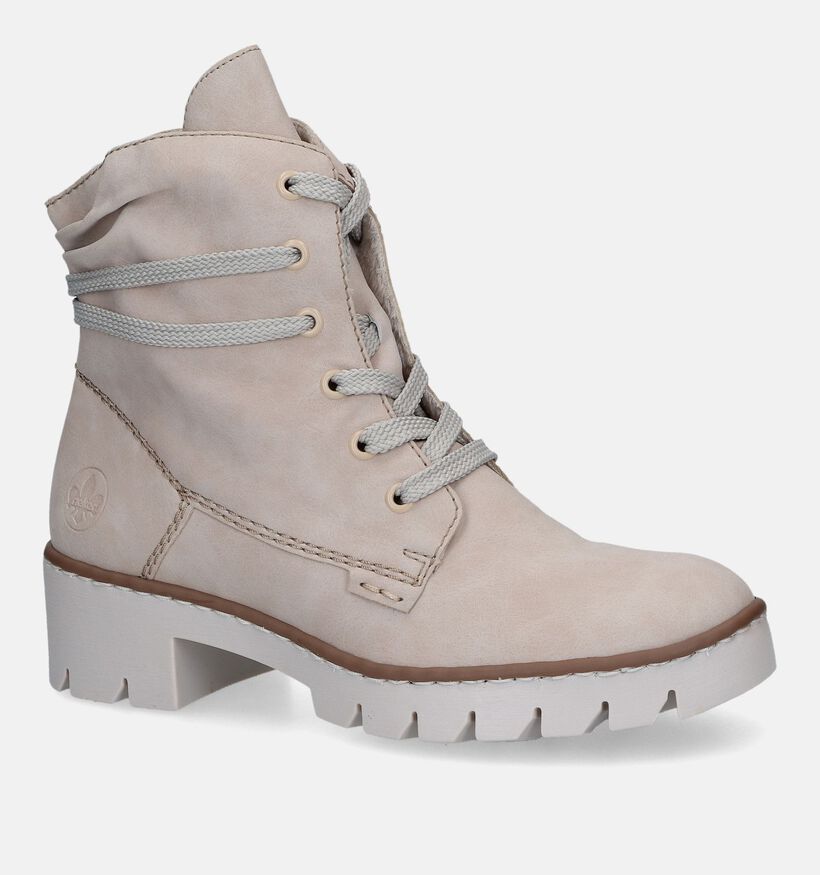 Rieker Beige Veterboots voor dames (328462)