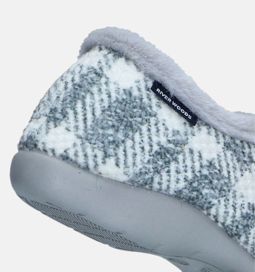 River Woods Niama Grijze Geruite pantoffels voor dames (347366)
