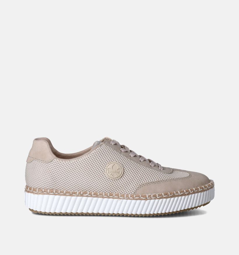 Rieker Beige Veterschoenen voor dames (354962) - geschikt voor steunzolen