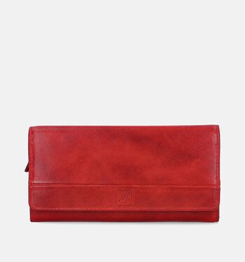 Label M Portemonnees Cognac/Rood