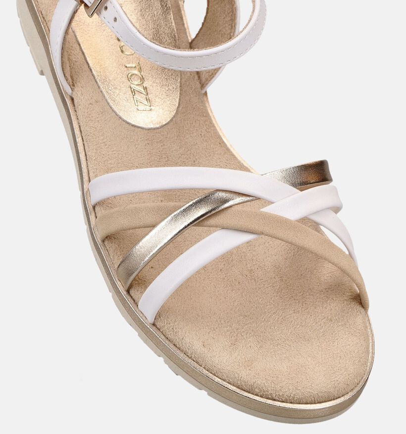 Marco Tozzi Witte Sandelen met Goud voor dames (371879)