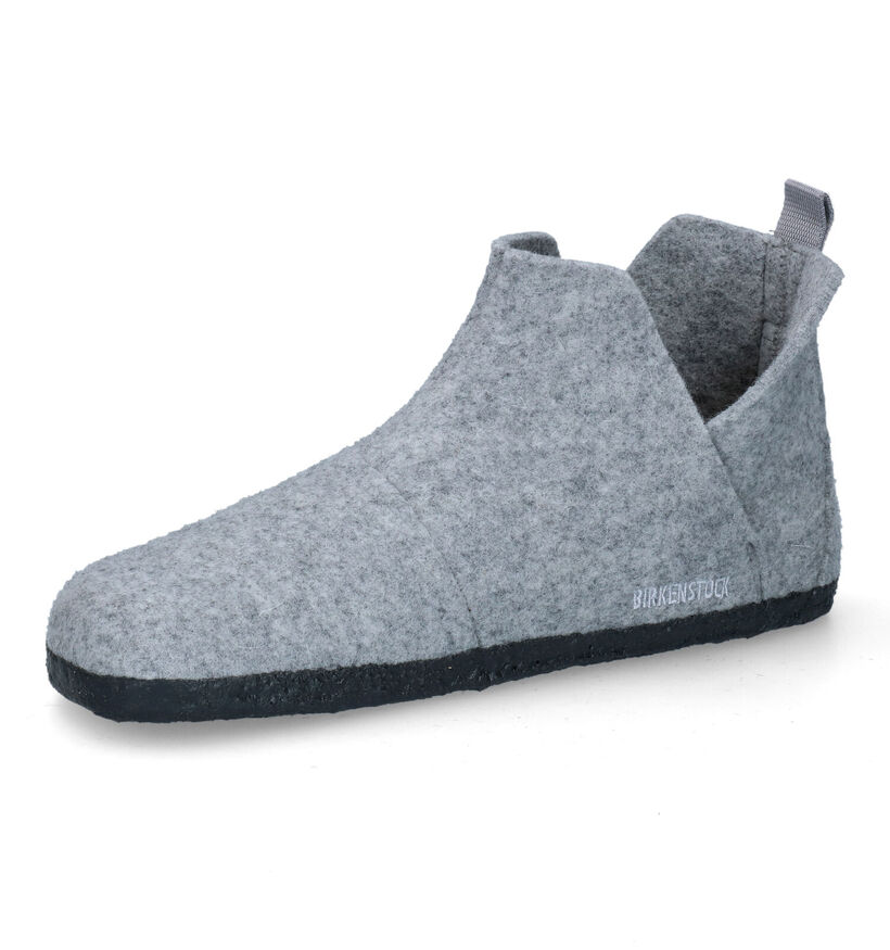 Birkenstock Andermatt Pantoufles hautes en Gris pour hommes (313703)