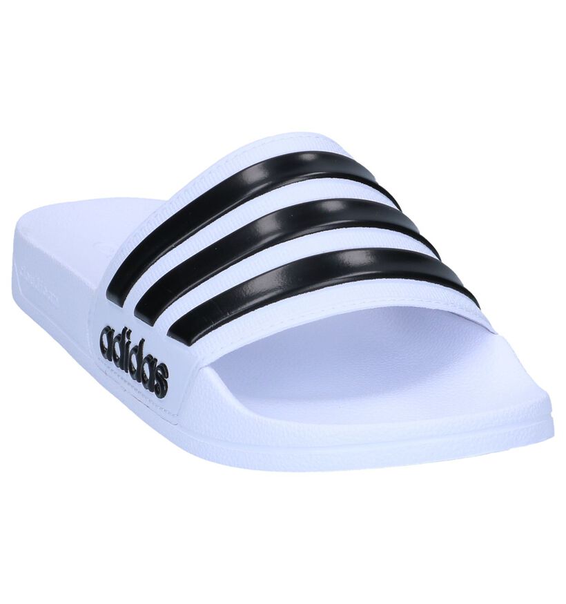 adidas Adilette Witte Badslippers in kunststof (290835)