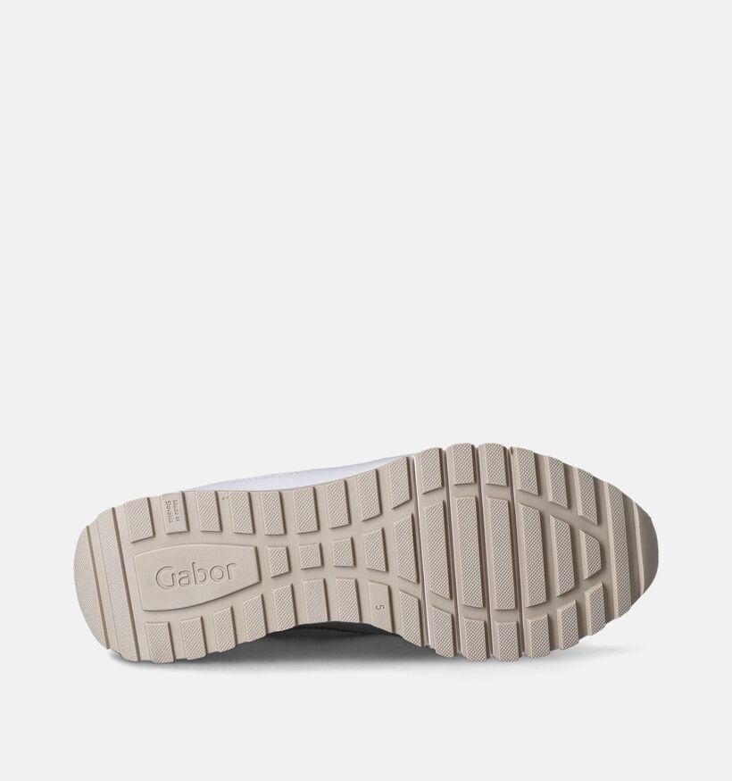 Gabor OptiFit Witte Sneakers Luipaardprint voor dames (352081) - geschikt voor steunzolen