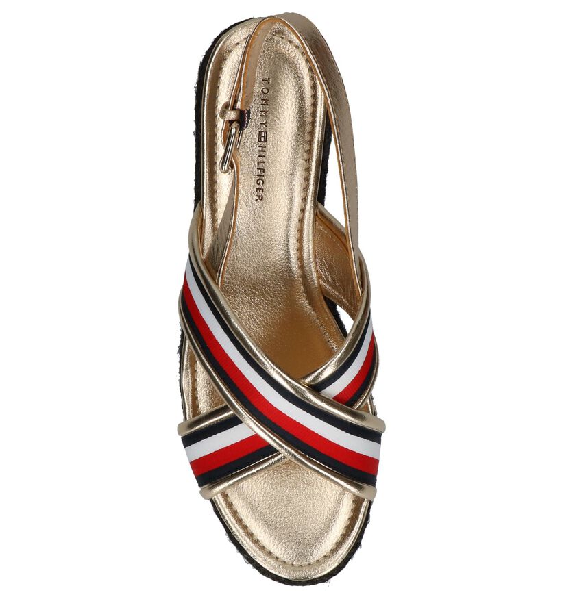 Gouden Sandalen met Plateau Tommy Hilfiger Corporate in leer (212688)