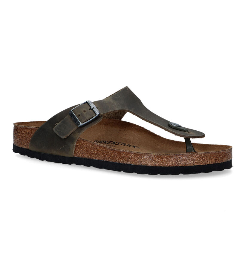 Birkenstock Gizeh Tongs en Noir pour hommes (337874)