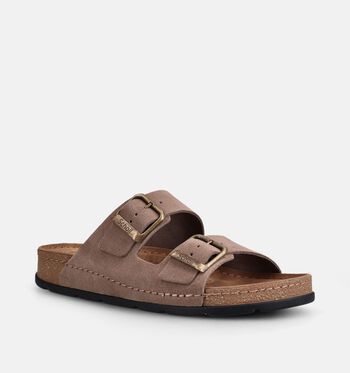 Scholl Slippers Taupe/Groen