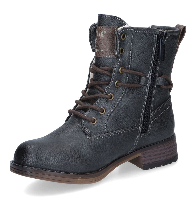 Mustang Bottines robustes en Gris pour filles (331714)