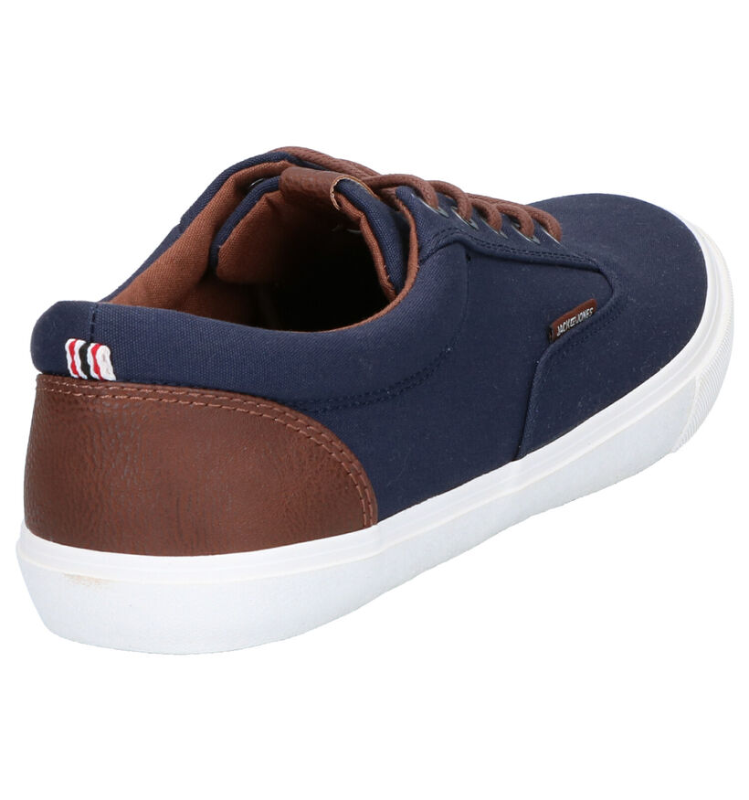 Jack & Jones Vision Mixed Blauwe Veterschoenen in stof (286410)