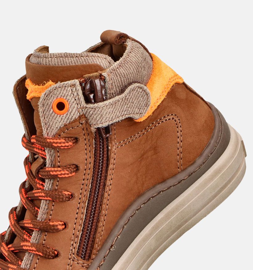 STONES and BONES Laset Chaussures hautes en Cognac pour garçons (362013) - pour semelles orthopédiques