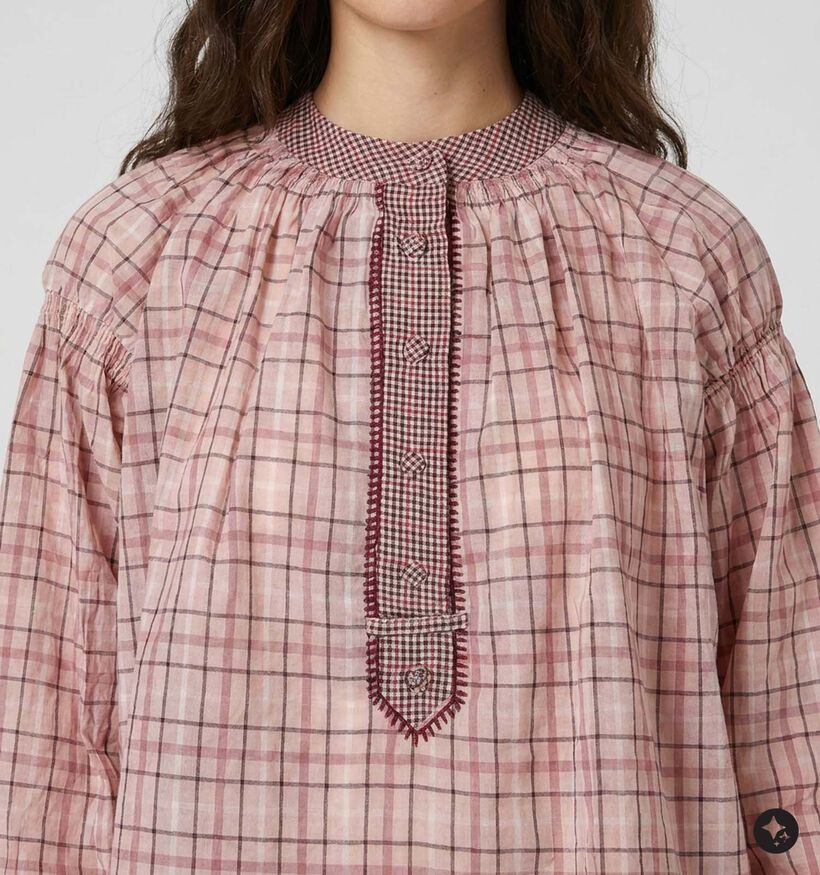 Orfeo Abby Roze Geruite Blouse voor dames (381648)