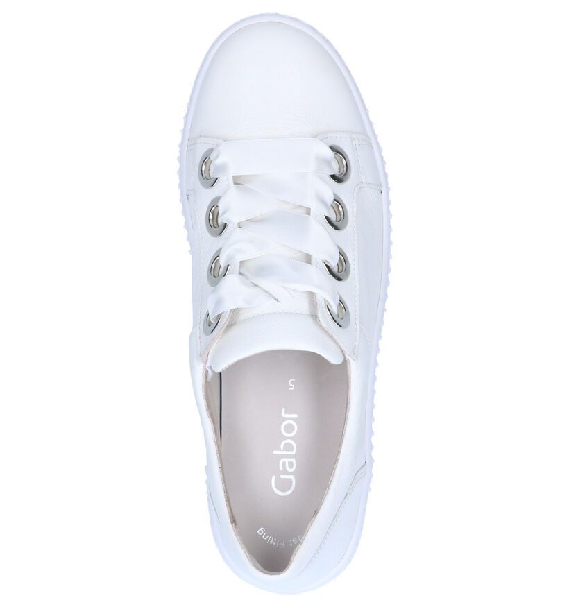 Gabor Best Fitting Chaussures à Lacets en Blanc en cuir (265853)