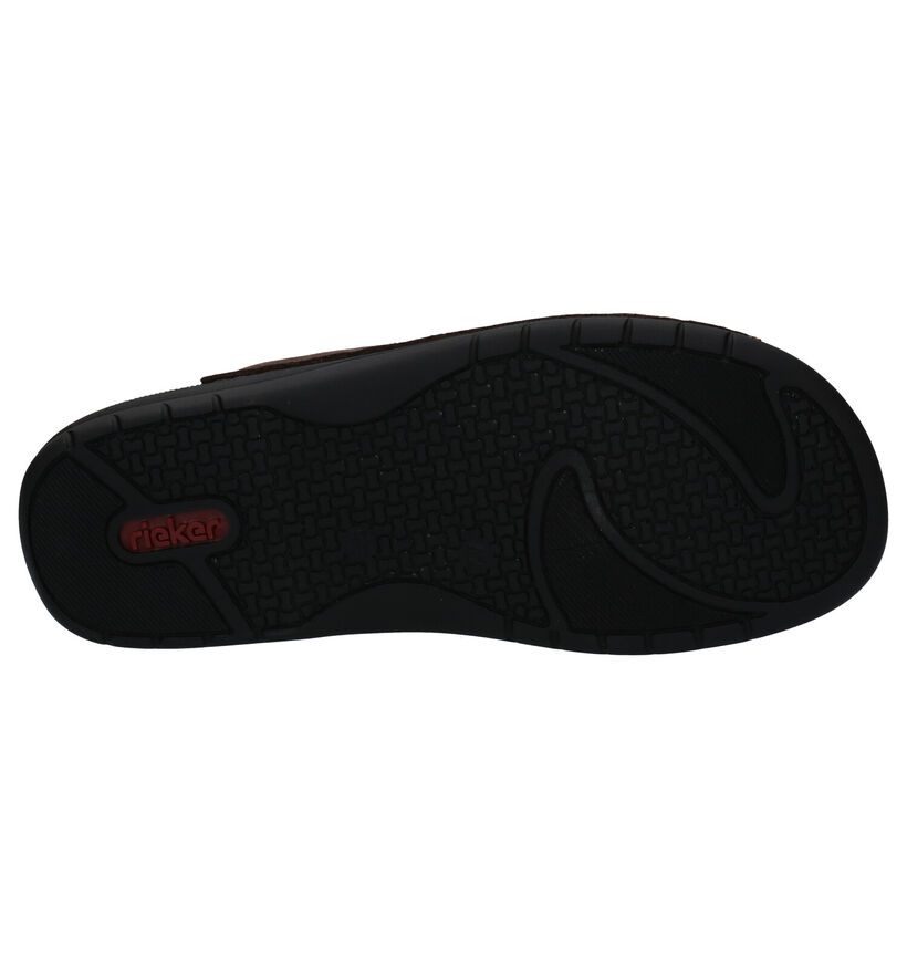 Rieker Nu-pieds à scratch en Noir pour hommes (366091)