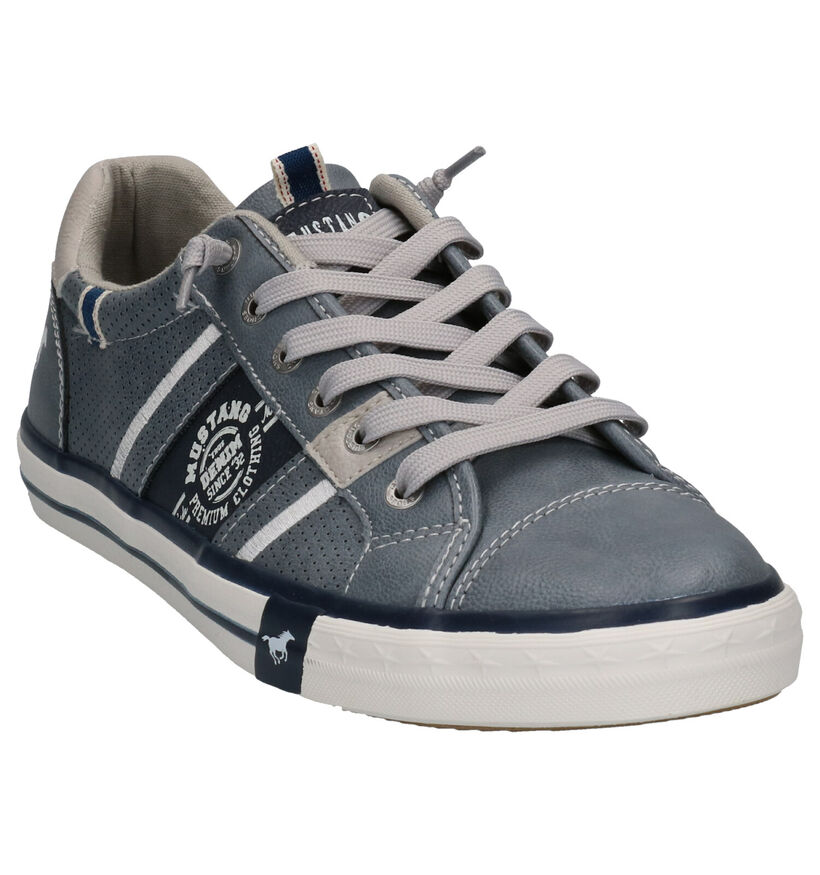 Mustang Chaussures basses en Bleu en simili cuir (285971)