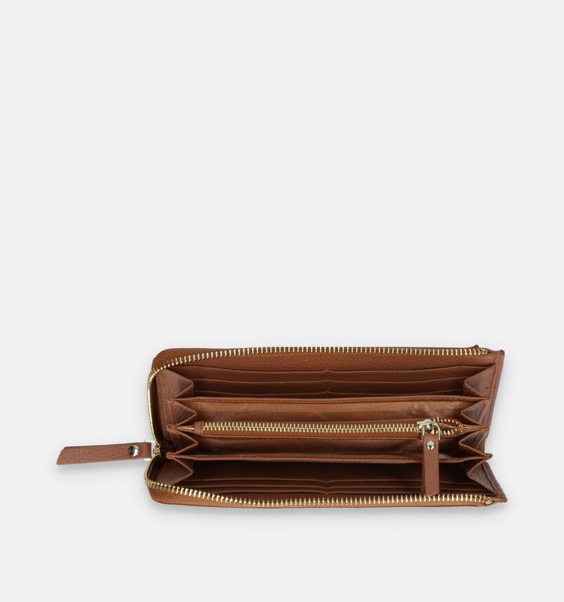 Crinkles Cognac Ritsportemonnee voor dames (340555)