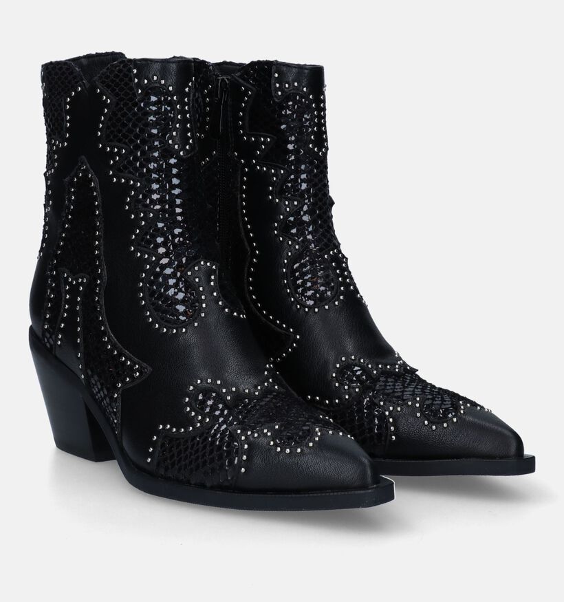 Noa Harmon Bottines à talons en Noir pour femmes (333383)