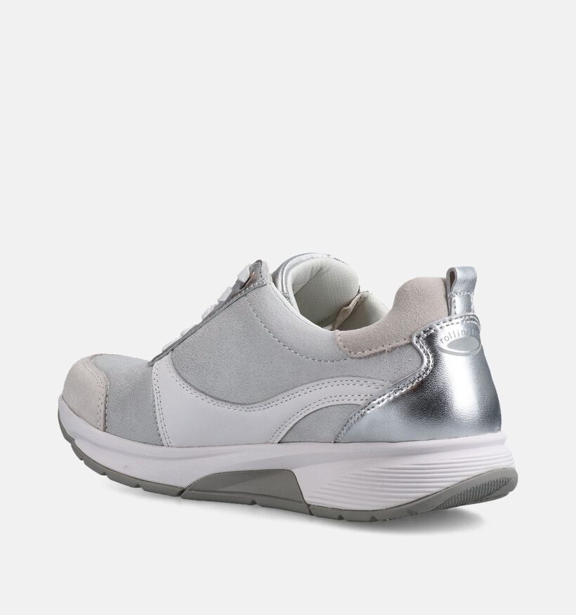 Gabor Rollingsoft Grijze/Zilveren Sneakers voor dames (368389) - geschikt voor steunzolen