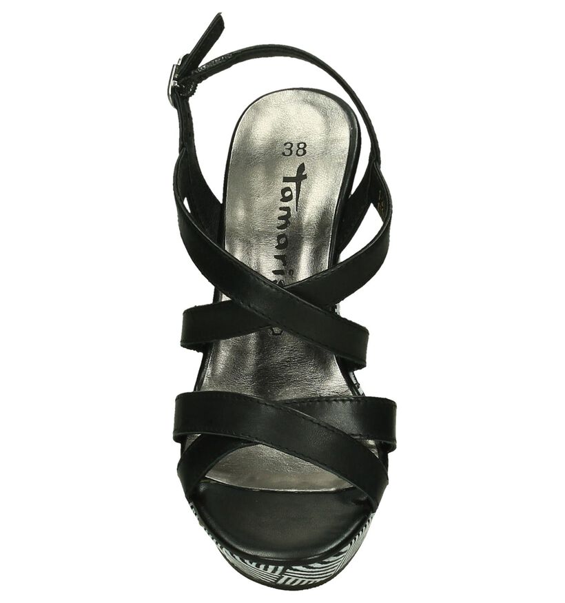 Sandalen met Sleehak Zwart Tamaris, , pdp