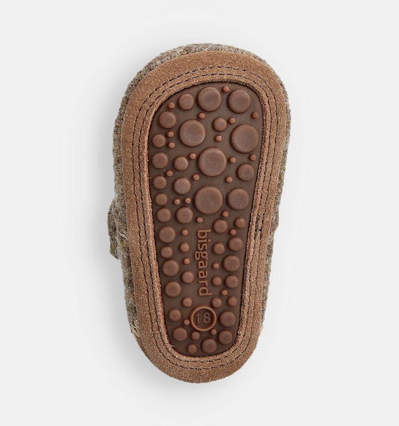 Bisgaard Baby Wool Bruine Pantoffels voor jongens, meisjes (364805)