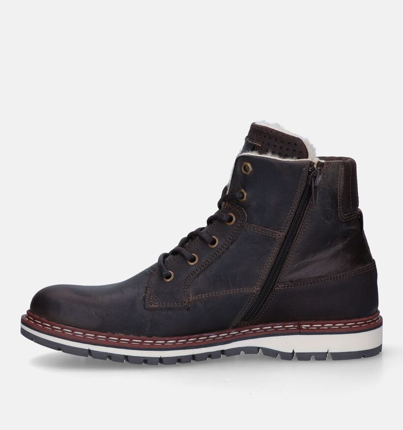 Bullboxer Bruine Bottines voor heren (328891) - geschikt voor steunzolen