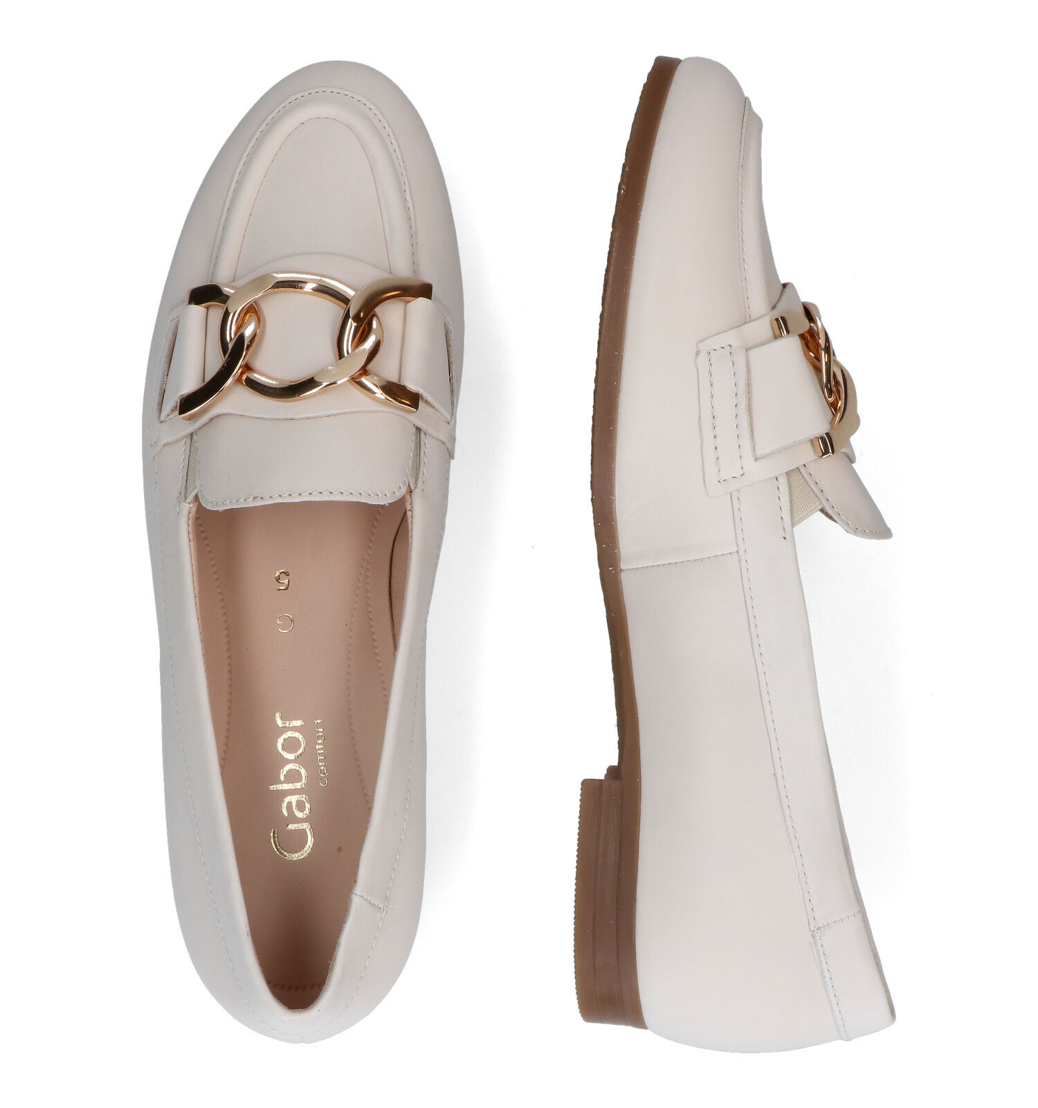 Gabor Ecru Loafers | Dames Lage schoenen | Online op TORFS.BE
