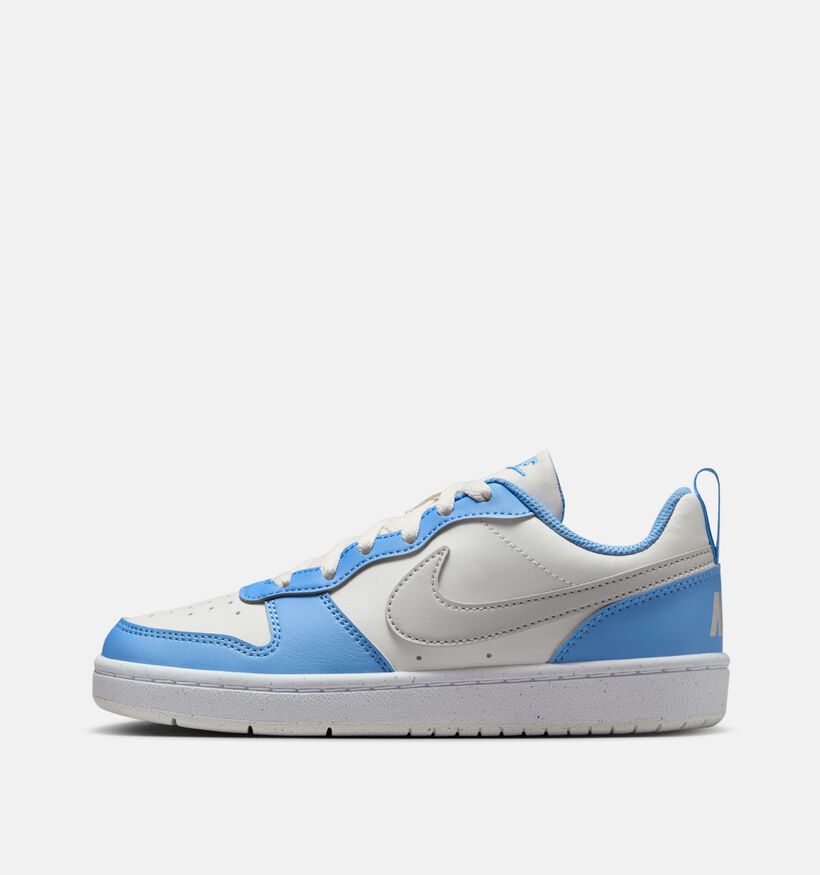 Nike Court Borough Low 2 Sneakers Wit-Blauw voor jongens, meisjes (357365) - geschikt voor steunzolen