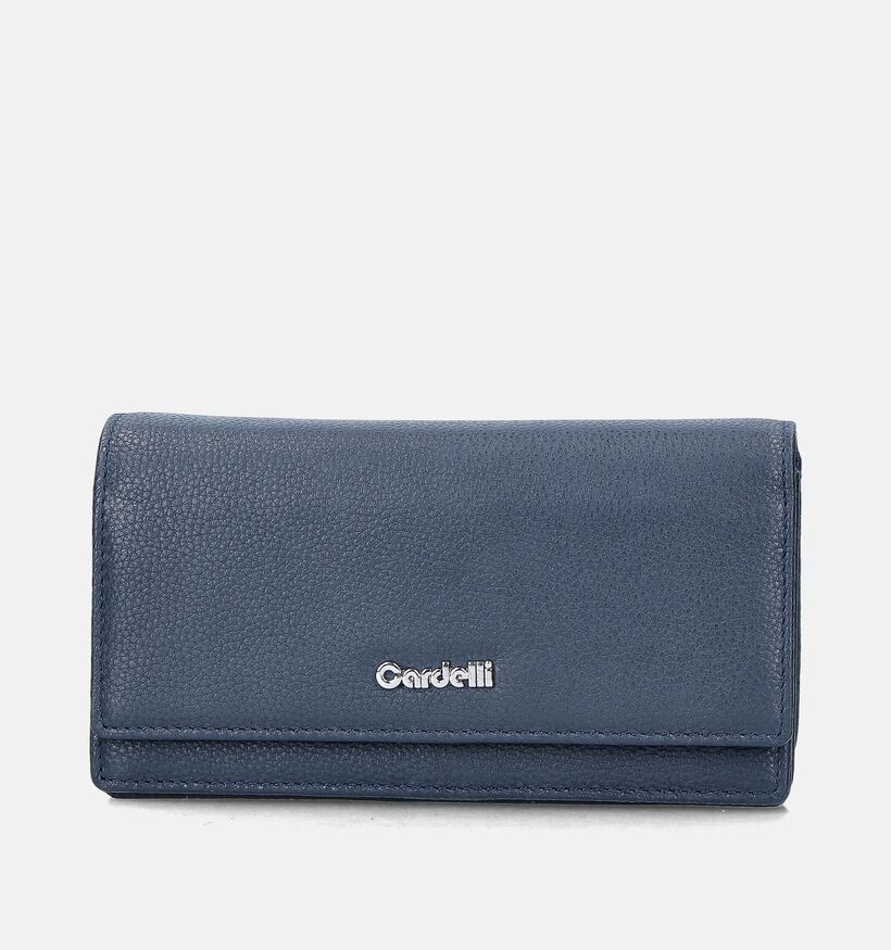 Euro-Leather Porte-monnaies zippé en Bleu pour femmes (365196)