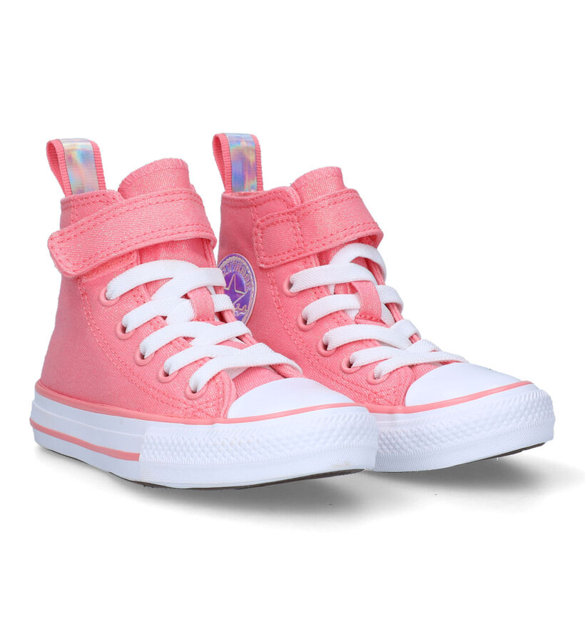 Converse Chuck Taylor All Star 1V Easy On Baskets en Rose pour filles (325486)