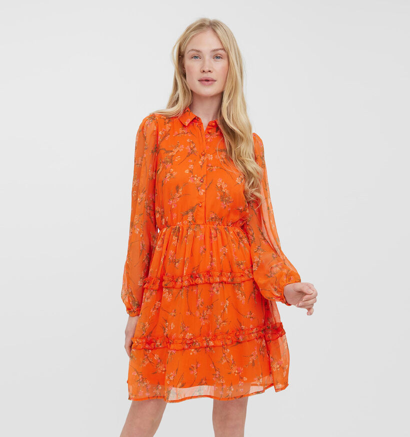 Vero Moda Kaya Robe en Orange (312036)
