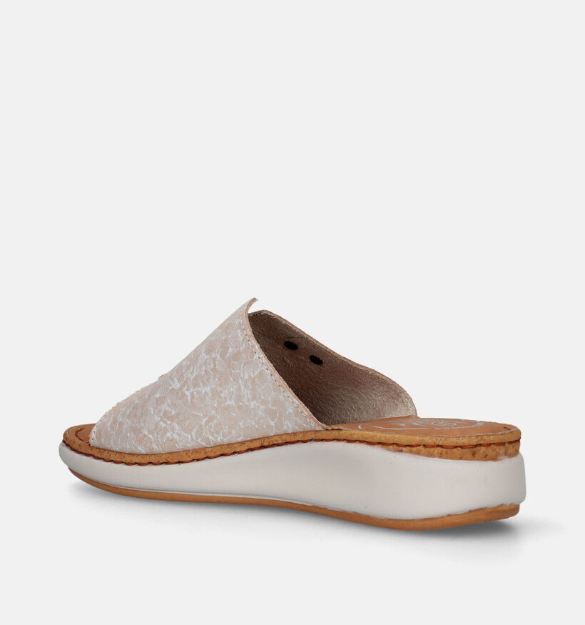 Fly Flot Nu-pieds compensées en Beige pour femmes (341371)