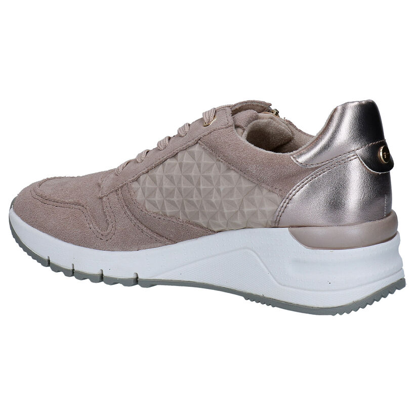 Tamaris Taupe Veterschoenen in nubuck (286295)