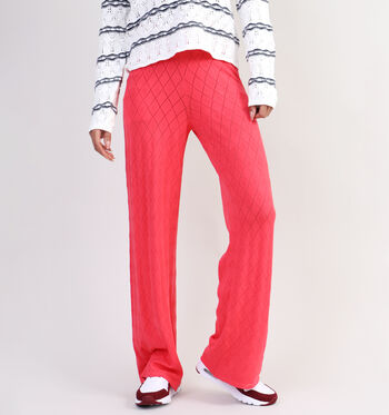 Vero Moda Pantalons Beige/Rouge