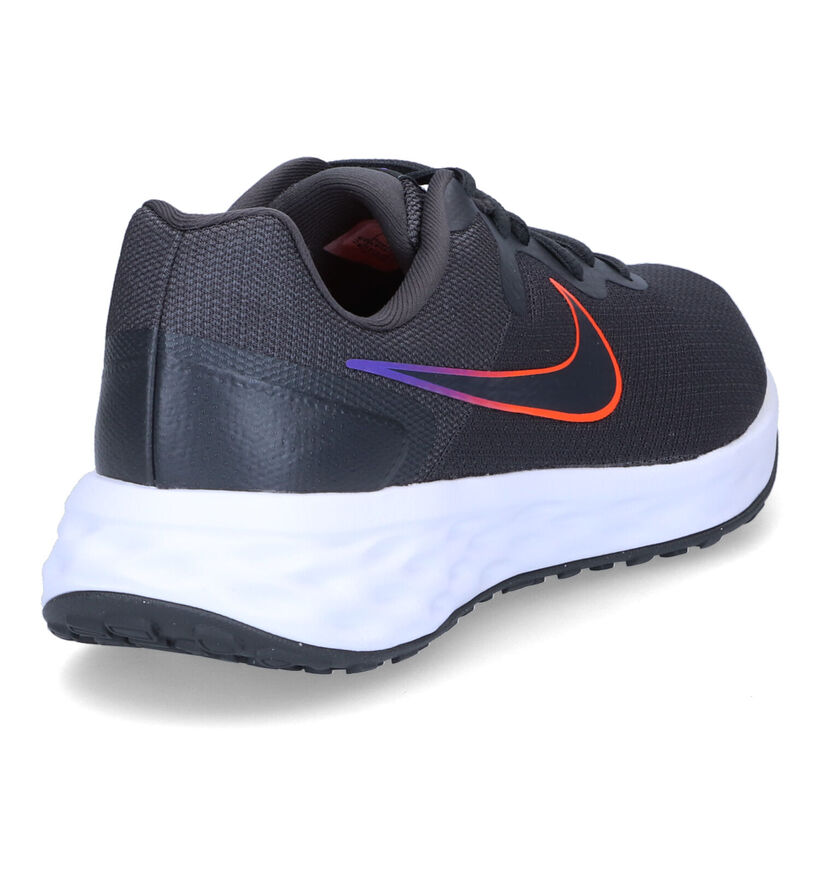 Nike Revolution 6 Zwarte sneakers in kunstleer (316490)