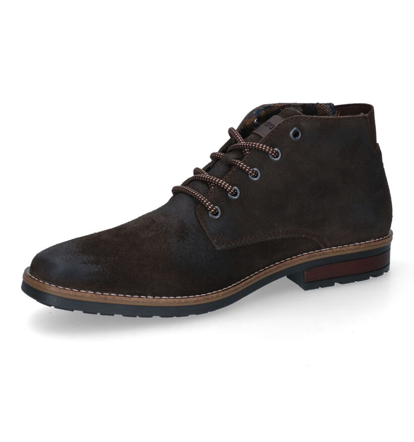 Rieker Bruine Hoge Schoenen in nubuck (315619)