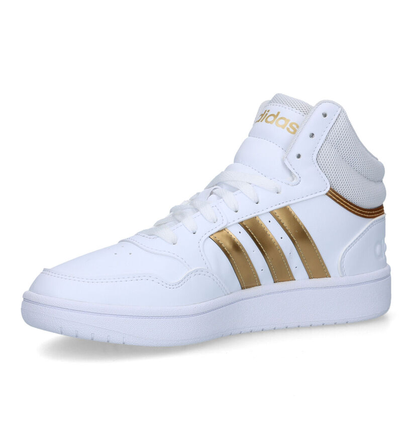adidas Hoops 3.0 Mid Baskets en Blanc pour femmes (324495) - pour semelles orthopédiques