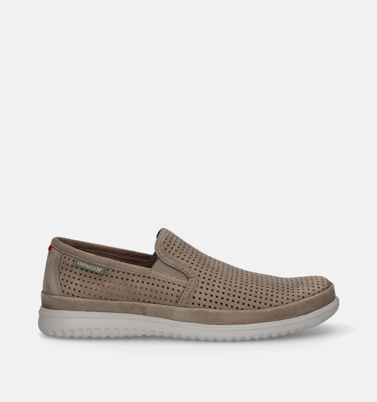 Mephisto Tiago Sportbuck Beige Instappers Heren Lage schoenen Online op TORFS.BE