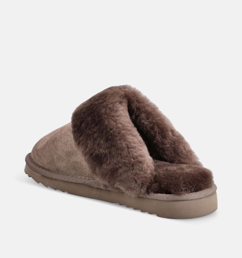 Warmbat Flurry Pantoufles ouvertes en Gris fonc&eacute; pour femmes (379630)