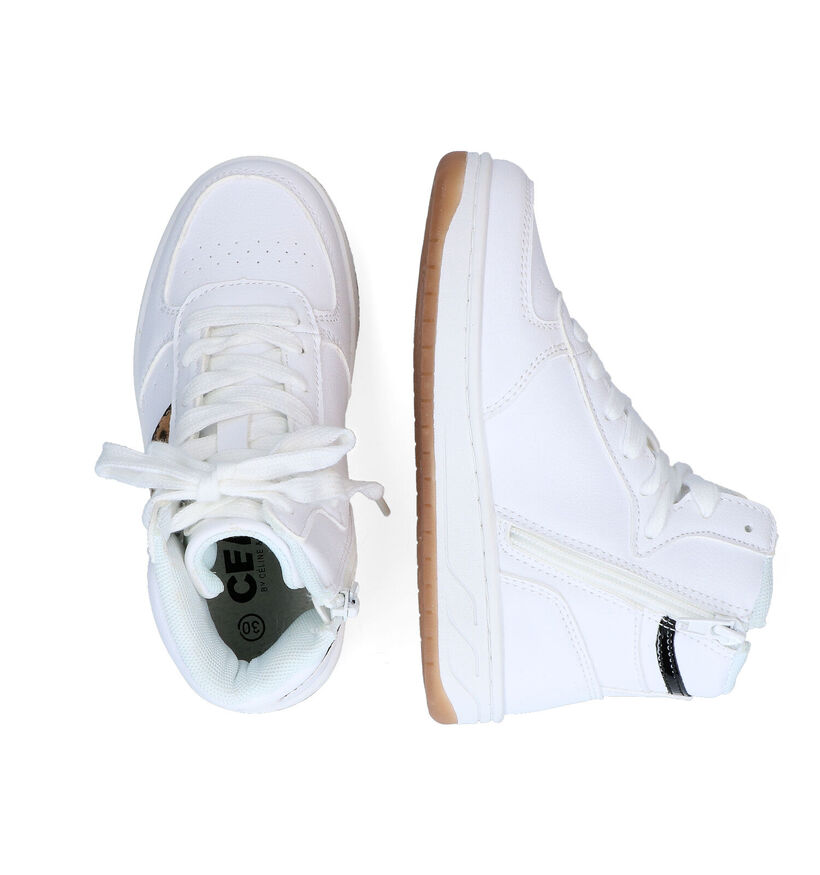 CEMI Witte Hoge sneakers voor jongens, meisjes (330919)