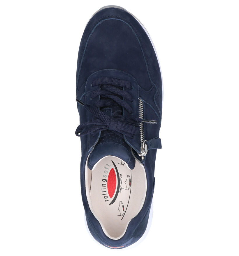 Gabor Rollingsoft Donkerblauwe Sneakers in nubuck (271525)