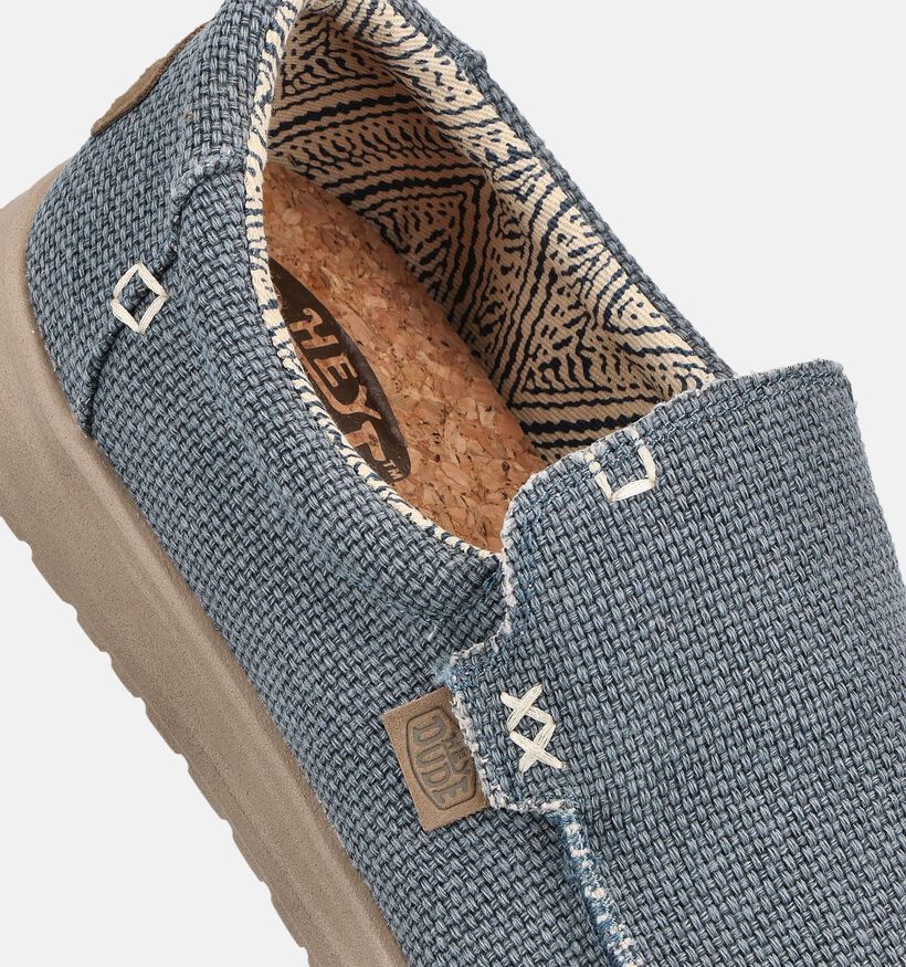 HEYDUDE Mikka Braided Chaussures &agrave; enfiler en Bleu pour hommes (370082) - pour semelles orthop&eacute;diques