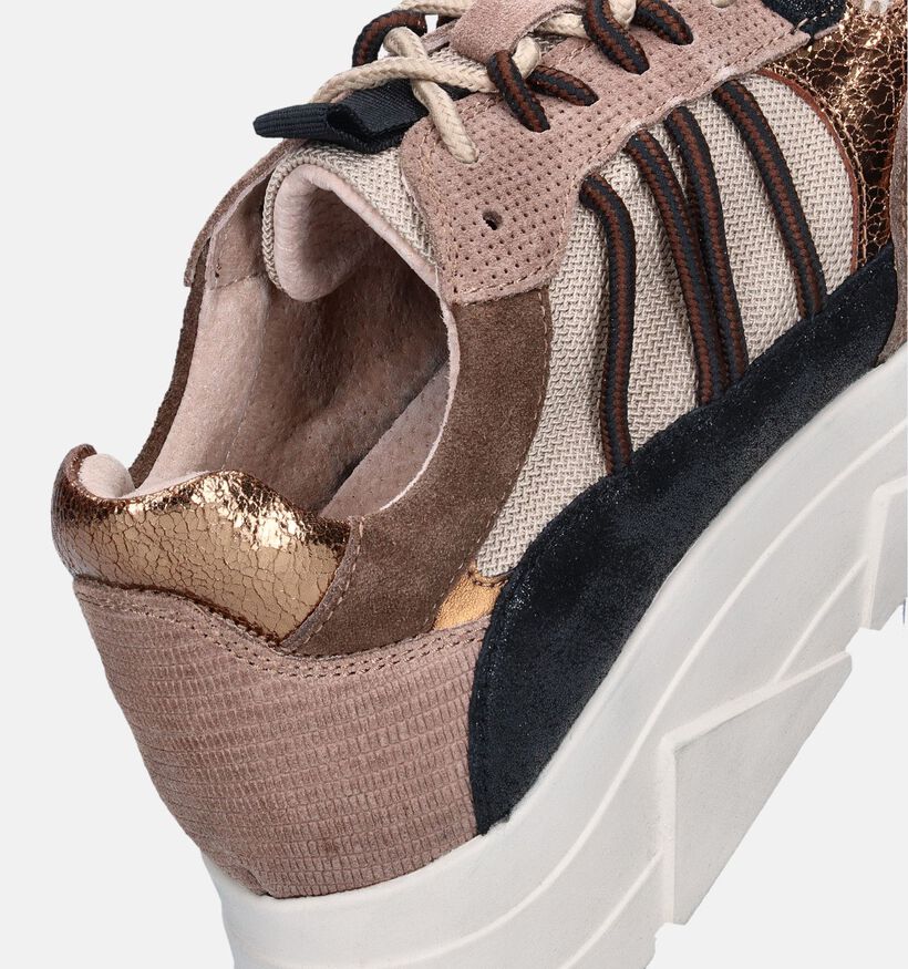 Tango Kady Fat Bruine Chunky sneakers voor dames (357308) - geschikt voor steunzolen