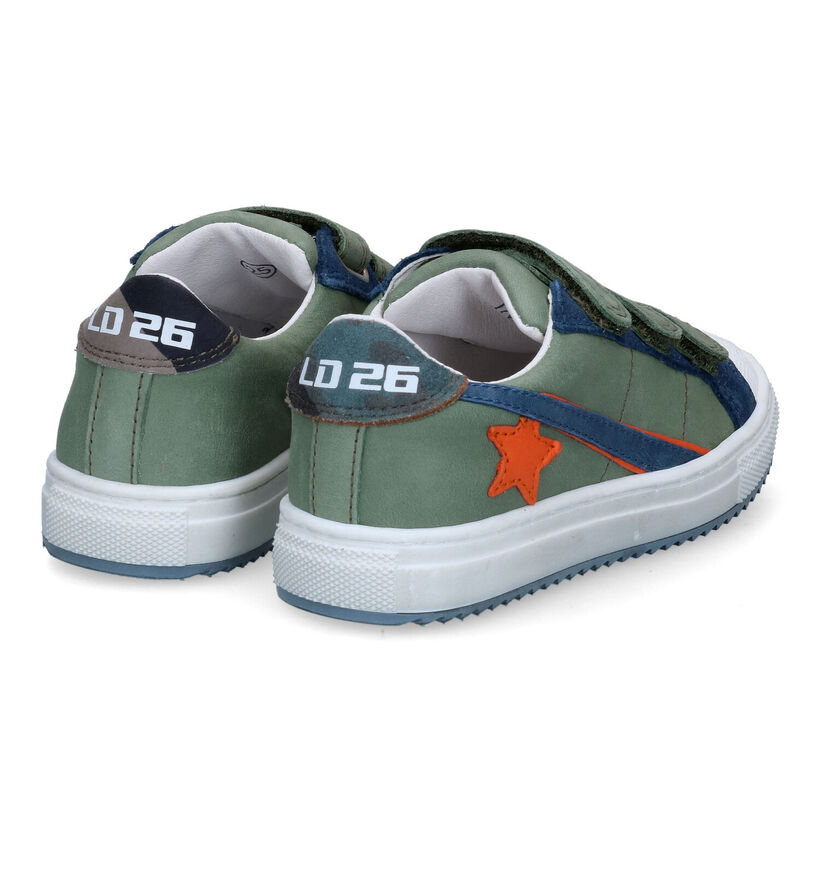 Little David Rutger 2 Chaussures à velcro en Vert Kaki pour garçons (308255) - pour semelles orthopédiques