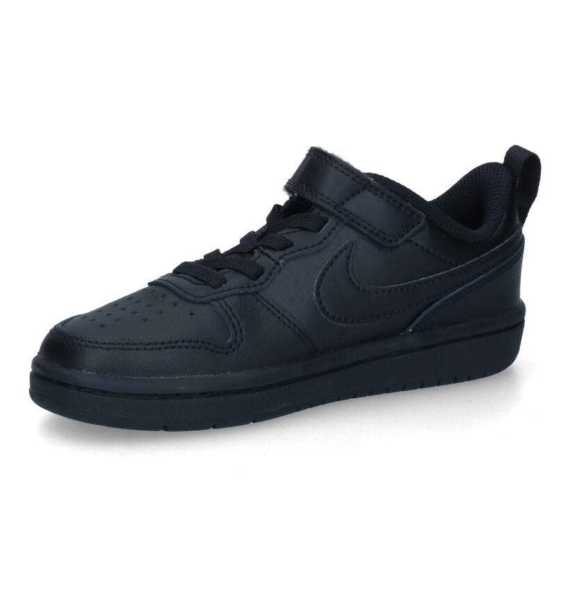 Nike Court Borough Zwarte Sneakers voor jongens (302143)