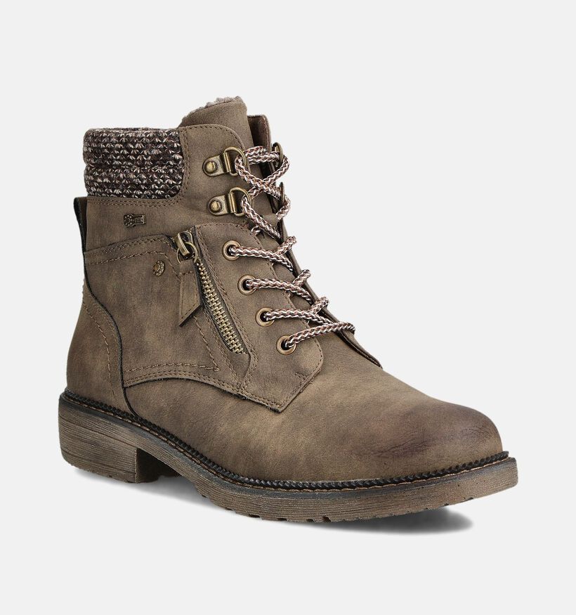 Relife Boots à lacets en Taupe pour femmes (363307)