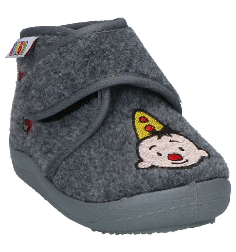 Bumba Pantoufles fermées en Gris en textile (283454)