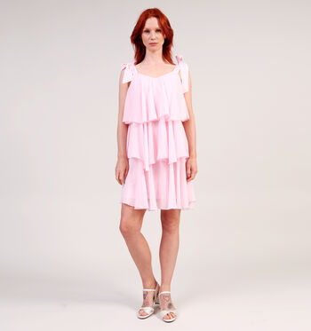 Midi jurk roze