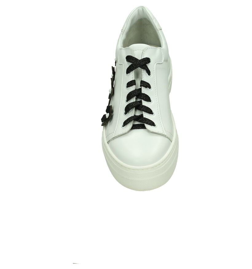Witte Sneakers met Bloemetjes Via Roma, , pdp