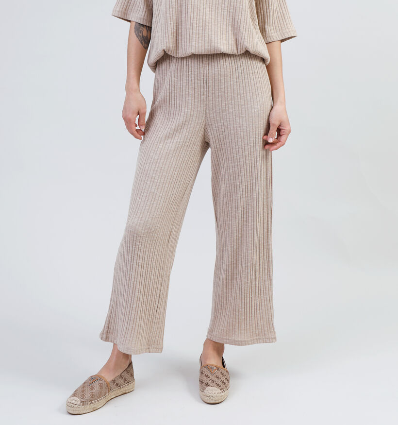 Pieces Lena Beige Cropped broek voor dames (342013)